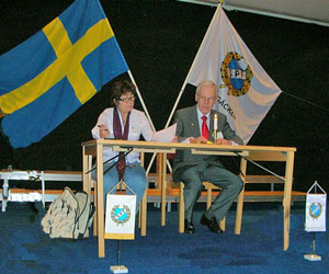 Gunnar Häggström, ordf och Anne Marie Håkanson, sekr
